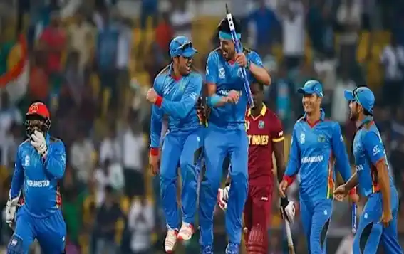 Afghan cricket star Rashid Khan during a match