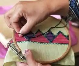 Traditional Afghan Khamak embroidery design