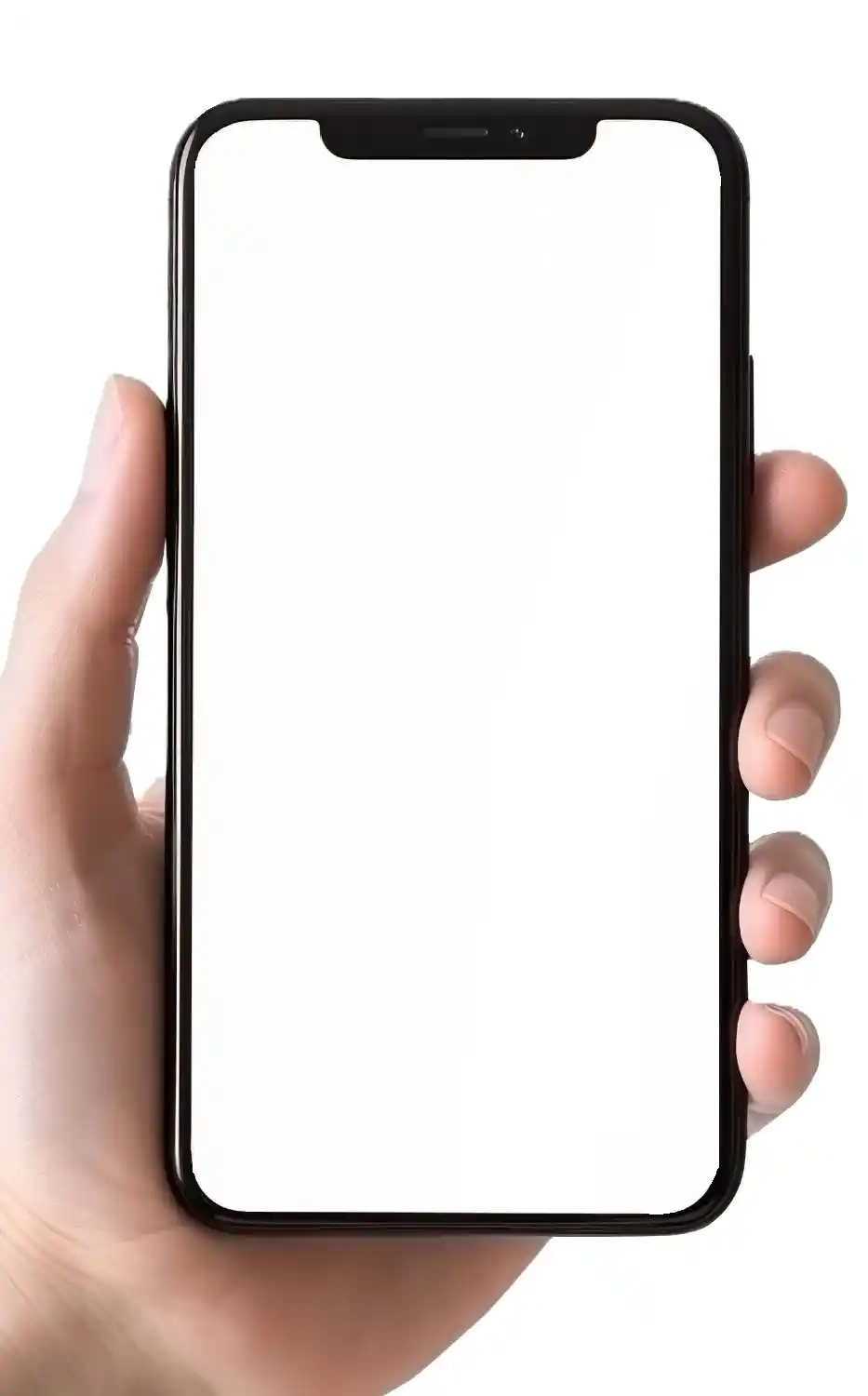 Smartphone frame illustration showing contact form