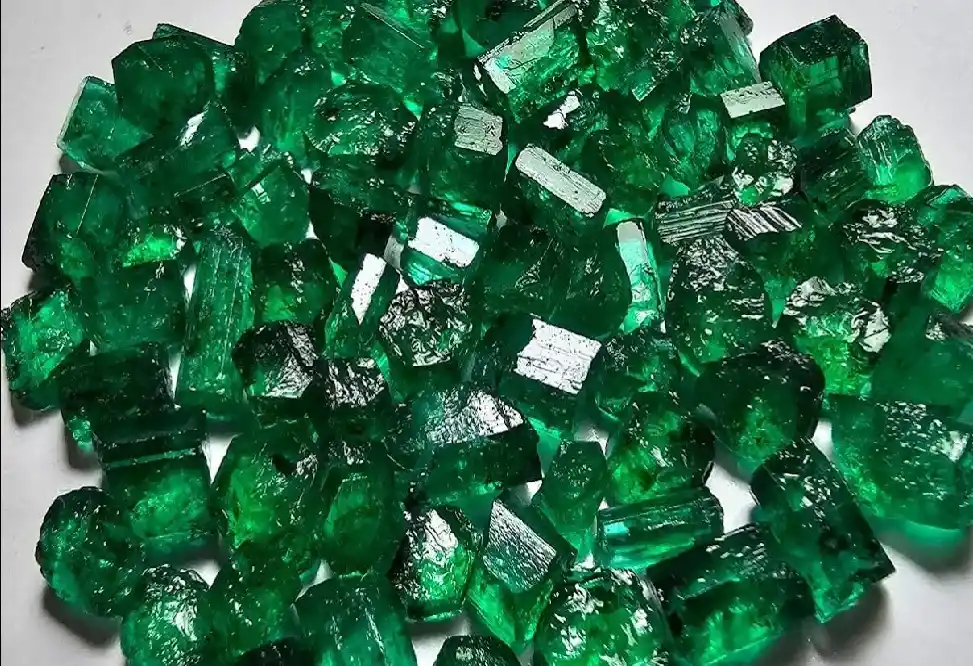 Green Panjshir emerald gemstone from Afghanistan